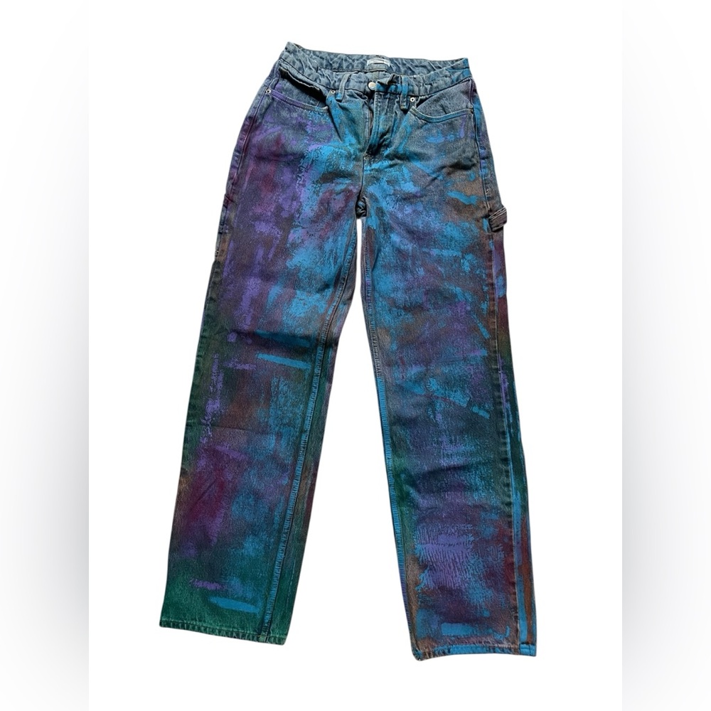 Good American good 90s carpenter painted jeans Size 27/4